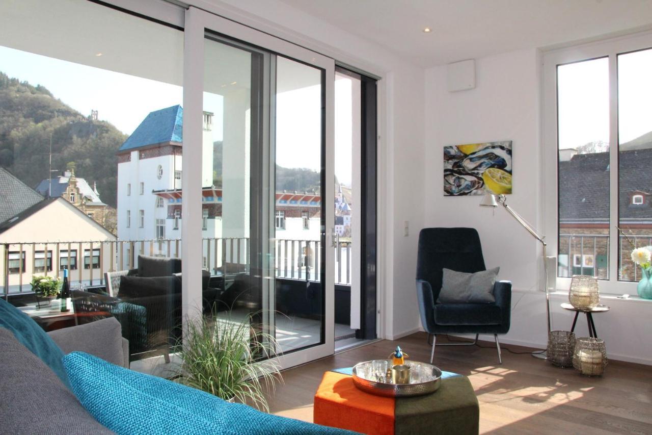 Mosel-Loggia - Luxusapartment -Terrass - Klimaanlage 特拉本特拉巴赫 外观 照片