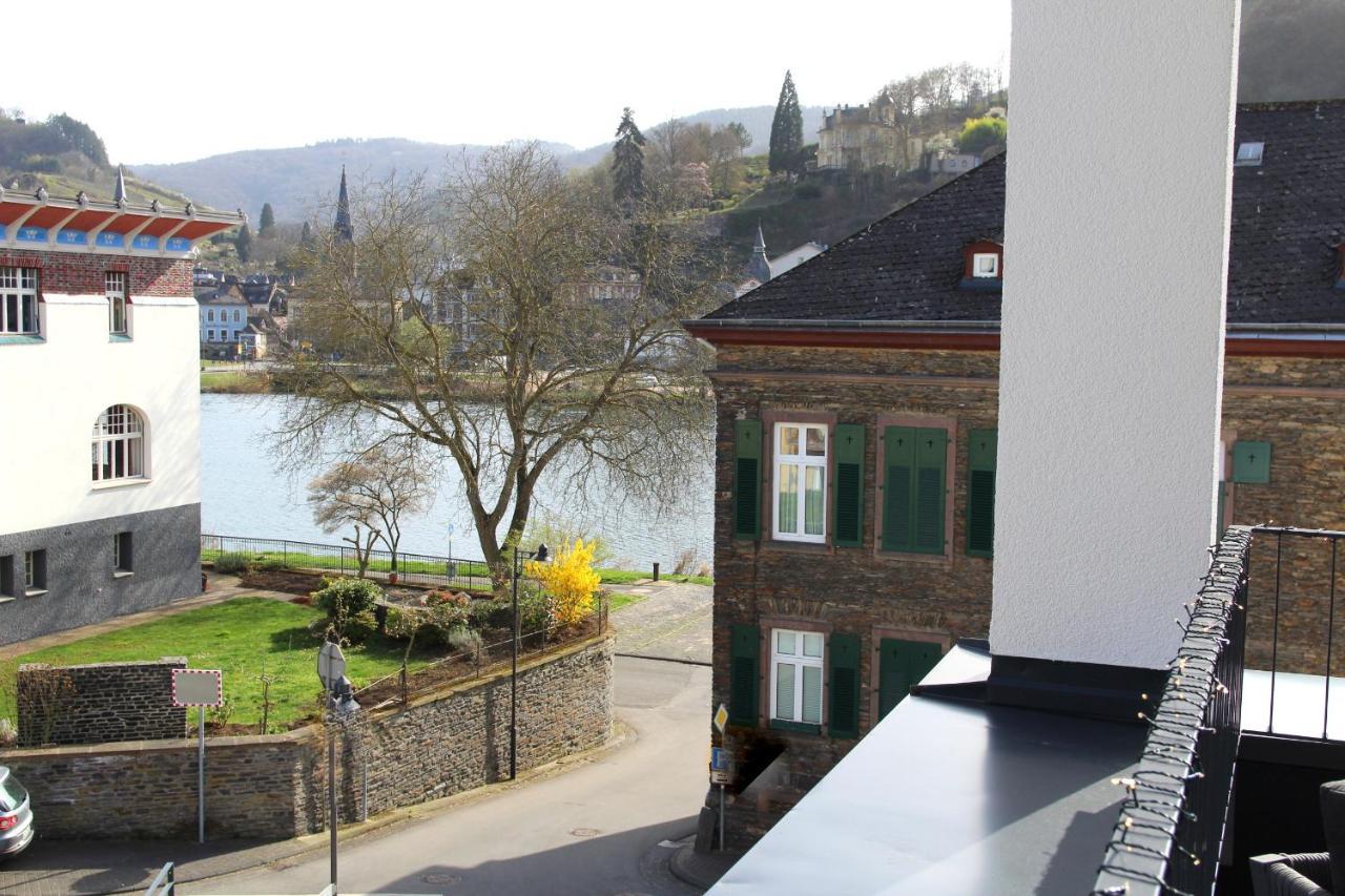 Mosel-Loggia - Luxusapartment -Terrass - Klimaanlage 特拉本特拉巴赫 外观 照片